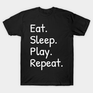 Eat Sleep Play Repeat Funny Shirts Nerdy Gamer Tees Vintage Novelty T-Shirt